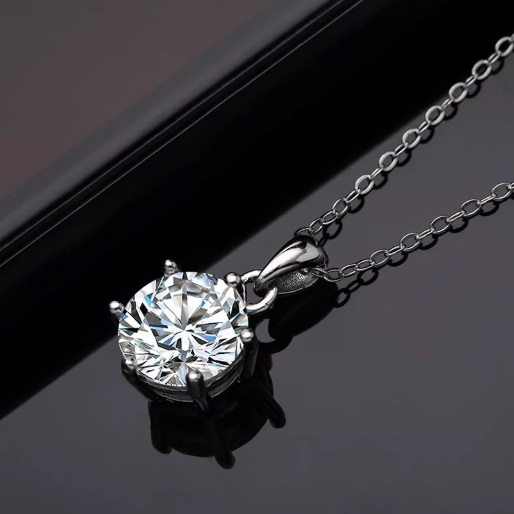 Certified 5ct. t.w. Diamond Brilliant Cut Necklace - Picture 4 of 16